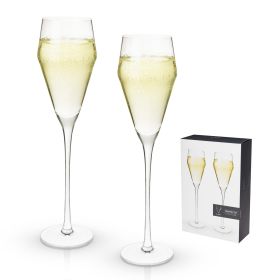 Angled Crystal Prosecco Glasses by ViskiÂ®