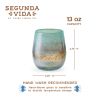 Playa Bonita Stemless Recycled Wine Glass Set by Twine Livin