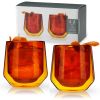 Aurora Double Walled Cocktail Tumblers in Amber ViskiÂ®