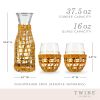 Island Carafe & Stemless Wine Glass Set by Twine LivingÂ®