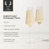 Raye Crystal Angled Champagne Flutes ViskiÂ®