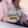 Aqua Bubble Stemless Wine Glass Set by TwineÂ®