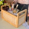 Rattan & Wood Beverage Tub by Twine Livingâ„¢