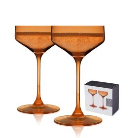 Reserve Nouveau Crystal Coupes in Amber ViskiÂ®