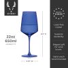 Reserve Nouveau Crystal Wine Glasses in Cobalt ViskiÂ®