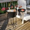 Black Beverage Tub with Stand & Tray by Twine LivingÂ®