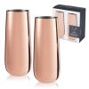 Copper Stemless Champagne Flutes by ViskiÂ®