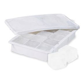 1.25 inch Ice Cube Tray with Lid in Marble by HOSTÂ®