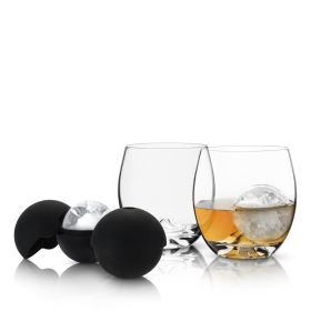 4-Piece Glacier RocksÂ® with 2 Ice Ball Molds and 2 Glass Set