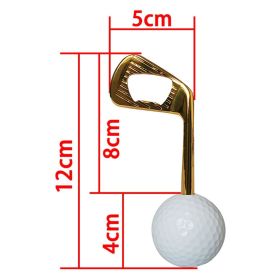 Creative Golf Ball Bottle Opener Corkscrew Wine Beer Jar Opener Kitchen Gadgets for Family Kitchen Tool Supplies (Color: gold, Ships From: China)