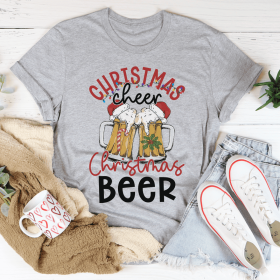Christmas Beer T-Shirt (Color: Athletic Heather, size: XL)