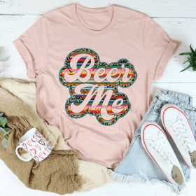 Beer Me T-Shirt (Color: Heather Prism Peach, size: S)