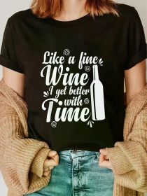Wine Lover's Delight: 'Like a Fine Wine I Get Bette (Color: Black, size: M)