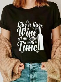 Wine Lover's Delight: 'Like a Fine Wine I Get Bette (Color: Black, size: XXL)