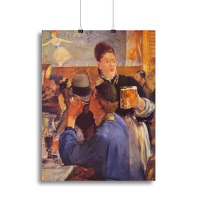 Beer Waitress by Manet Canvas Print or Poster (Type: Poster Print, size: 3X-Large (40" x 26"))