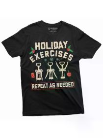 Funny Holiday exercises Wine Christmas Tee shirt Thanksgiving Tee humorous shirtCelebrate Christmas Celebrate Christmas (Color: Black, size: XXL)